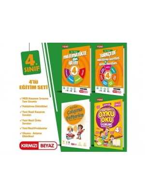 Kırmızı Beyaz Yayınları 4. Sınıf Pekiştirme Seti 4 Kitap