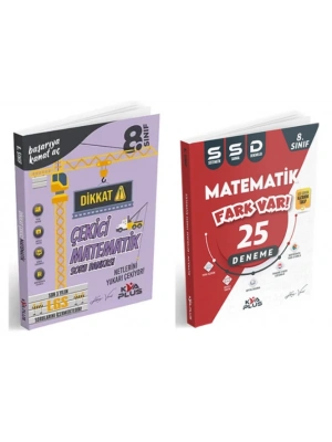 KORAY VAROL YAYINLARI 8. SINIF MATEMATİK DİKKAT ÇEKİCİ SORU BANKASI VE 25 SİSTEMATİK SARMAL DENEME (2 KİTAP)