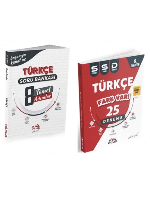 KORAY VAROL YAYINLARI 8. SINIF TÜRKÇE TEMEL ADIMLAR SORU BANKASI VE 25 SİSTEMATİK SARMAL DENEME (2 KİTAP)