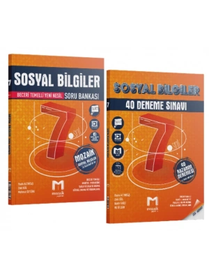 MOZAİK YAYINLARI 7. Sınıf Sosyal Bilgiler Soru Bankası ve Sosyal Bilgiler 20 Deneme (2 Kitap)