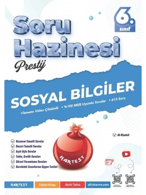 NARTEST YAYINLARI 6.SINIF MAARİF MODELİ PRESTİJ SOSYAL BİLGİLER SORU HAZİNESİ