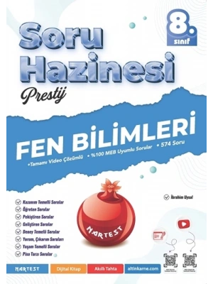 NARTEST YAYINLARI LGS 8.SINIF PRESTİJ FEN BİLİMLERİ SORU HAZİNESİ