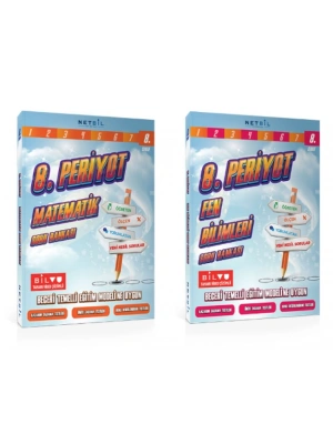 Netbil Yayınları 8. Periyot Matematik ve Fen Bilimleri Soru Bankası (2 Kitap)