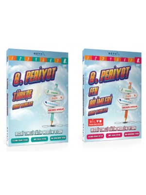 Netbil Yayınları 8. Periyot Türkçe ve Fen Bilimleri Soru Bankası (2 Kitap)