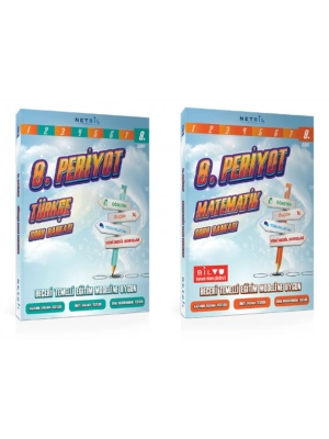 Netbil Yayınları 8. Periyot Türkçe ve Matematik Soru Bankası (2 Kitap)