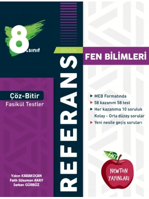 Newton Yayınları LGS 8.sınıf Referans Çöz Bitir Fasikül Testler Fen Bilimleri