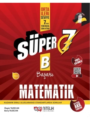 NİTELİK YAYINLARI SÜPER 7. SINIF MATEMATİK (B) YENİ NESİL SORU KİTABI