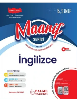PALME YAYINEVİ 6.SINIF MAARİF SERİSİ İNGİLİZCE AKADEMİK GELİŞİM DENEMELERİ