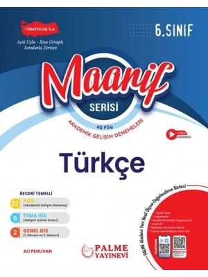 PALME YAYINEVİ 6.SINIF MAARİF SERİSİ TÜRKÇE AKADEMİK GELİŞİM DENEMELERİ