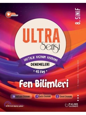 PALME YAYINEVİ 8.Sınıf Ultra Serisi Fen Bilimleri Denemeleri 45 Föy