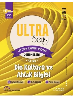 PALME YAYINLARI 7.SINIF ULTRA DİN KÜLTÜRÜ HAFTALIK KAZANIM KAVRAMA DENEMELERİ