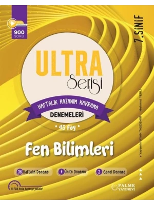 PALME YAYINLARI 7.SINIF ULTRA FEN BİLİMLERİ HAFTALIK KAZANIM KAVRAMA DENEMELERİ