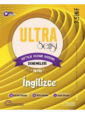 PALME YAYINLARI 7.SINIF ULTRA İNGİLİZCE HAFTALIK KAZANIM KAVRAMA DENEMELERİ