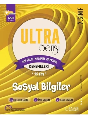 PALME YAYINLARI 7.SINIF ULTRA SOSYAL BİLGİLER HAFTALIK KAZANIM KAVRAMA DENEMELERİ