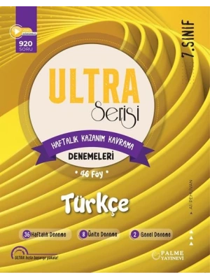 PALME YAYINLARI 7.SINIF ULTRA TÜRKÇE HAFTALIK KAZANIM KAVRAMA DENEMELERİ