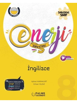 PALME YAYINLARI 8.SINIF LGS ENERJİ İNGİLİZCE SORU KİTABI