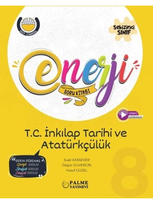PALME YAYINLARI 8.SINIF LGS ENERJİ T.C İNKİLAP TARİHİ SORU KITABI
