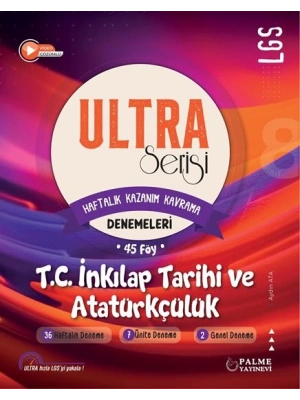 PALME YAYINLARI 8.SINIF LGS ULTRA T.C İNKİLAP TARİHİ HAFTALIK KAZANIM KAVRAMA DENEMELERİ