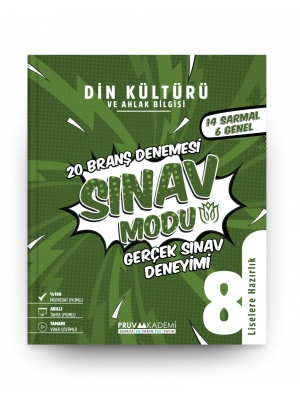 Pruva Akademi 8. Sınıf Sınav Modu Din Kültürü Branş Denemesi