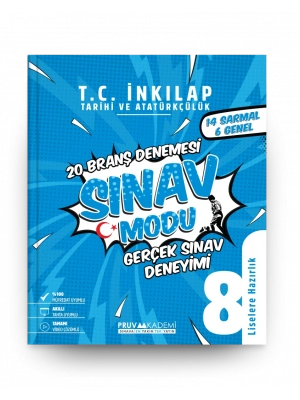 Pruva Akademi 8. Sınıf Sınav Modu İnkilap Tarihi Branş Denemesi