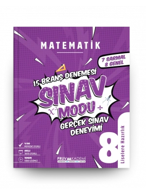 Pruva Akademi 8. Sınıf Sınav Modu Matematik Branş Denemesi