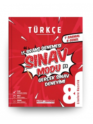 Pruva Akademi 8. Sınıf Sınav Modu Türkçe Branş Denemesi