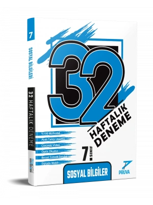 Pruva Akamemi Yayıncılık 7.Sınıf Sosyal Bilgiler 32 Haftalık Deneme