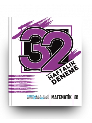 Pruva Akamemi Yayıncılık 8. Sınıf Matematik 32 Haftalık Deneme