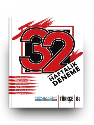 Pruva Akamemi Yayıncılık 8. Sınıf Türkçe 32 Haftalık Deneme