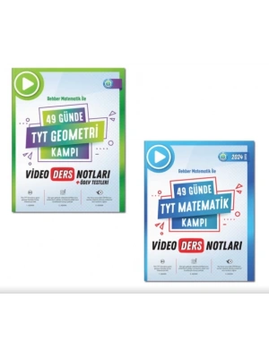 Rehber Matematik 2024 TYT 49 Günde Matematik ve Geometri Kampı 2li Set