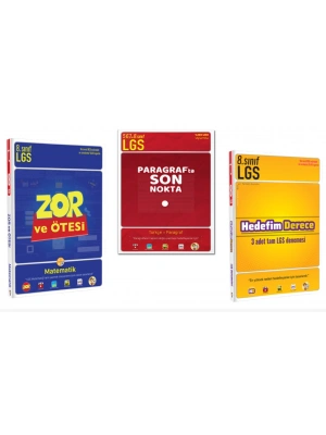 TONGUÇ YAYINLARI 8. SINIF LGS SÜPER DENEME SET MATEMATİK - TÜRKÇE PARAGRAF - HEDEFİM DERECE DENEME (3 KİTAP)