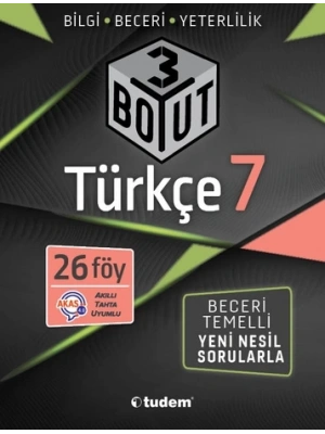 TUDEM YAYINLARI 7.SINIF 3 BOYUT TÜRKÇE BECERİ TEMELLİ SORULAR 26 FÖY