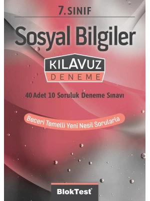 TUDEM YAYINLARI 7.SINIF BLOKTEST SOSYAL BİLGİLER KLAVUZ DENEME