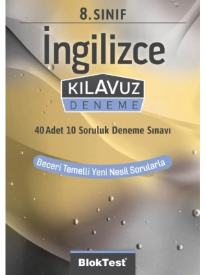 TUDEM YAYINLARI 8.SINIF LGS BLOKTEST İNGİLİZCE KLAVUZ DENEME