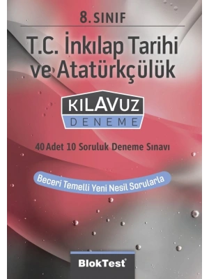 TUDEM YAYINLARI 8.SINIF LGS BLOKTEST T.C.İNKİLAP TARİHİ KLAVUZ DENEME