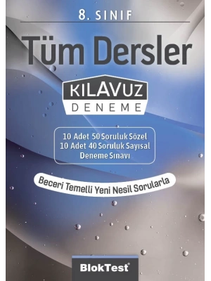 TUDEM YAYINLARI 8.SINIF LGS BLOKTEST TÜM DERSLER KLAVUZ DENEME