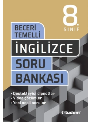 TUDEM YAYINLARI 8.SINIF LGS İNGİLİZCE BECERİ TEMELLİ SORU BANKASI