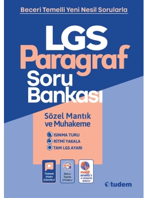 TUDEM YAYINLARI 8.SINIF LGS PARAGRAF SÖZEL MANTIK MUHAKEME SORU BANKASI
