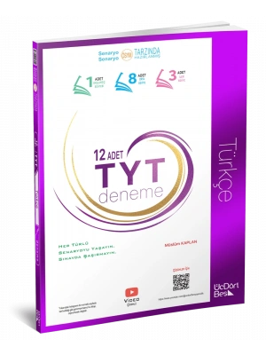 ÜçDörtBeş Yayınları TYT Türkçe 12 Deneme Yeni