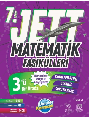 ÜNLÜLER KARMASI 7.SINIF JETT MATEMATİK FASİKÜLLERİ KONU ANLATIM ETKİNLİK SORU BANKASI