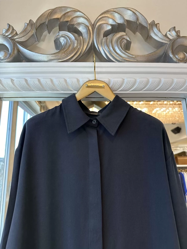 İNVEE 7094 Modal Gömlek - Siyah