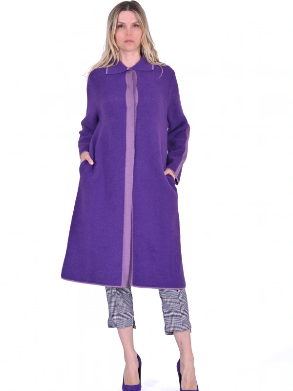 İNVEE 6733 Angora Hırka - Mor