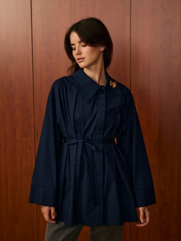 Merwish Madrid Şık Gömlek-Lacivert