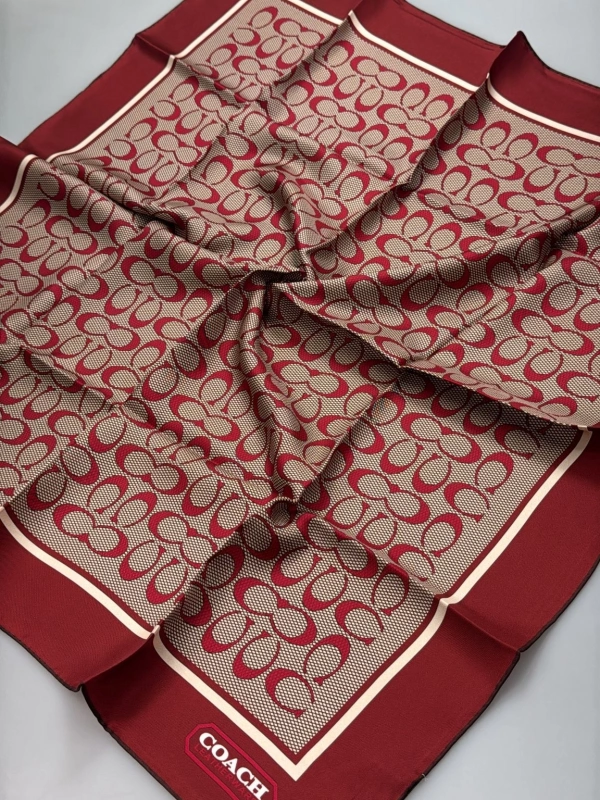 A Kalite Twill İpek Eşarp - Bordo