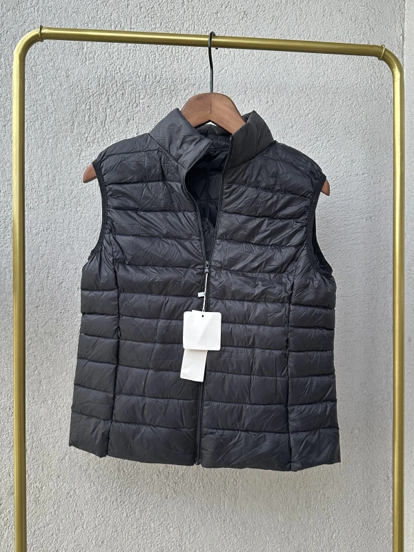 Kuş Tüyü Yelek - Siyah