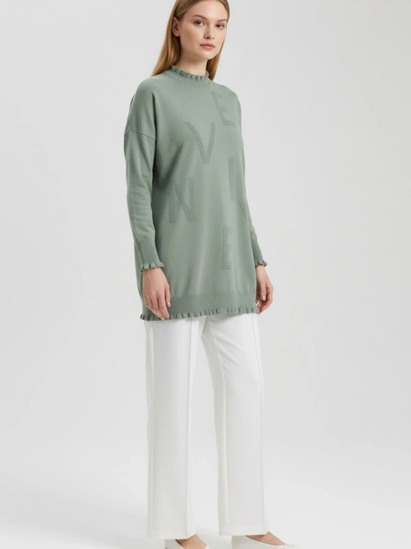 İnvee Viskon Triko Tunik - Küfrengi