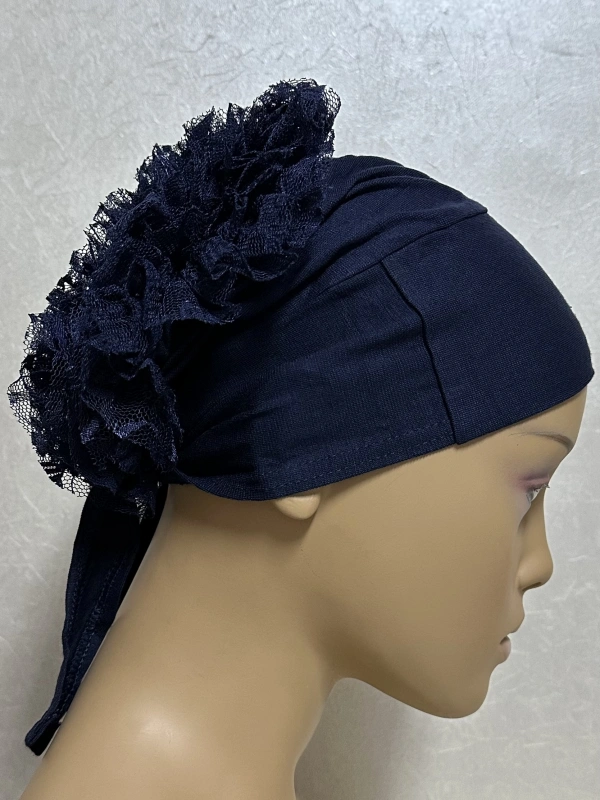 İnvee Dantelli Penye Bone - Lacivert