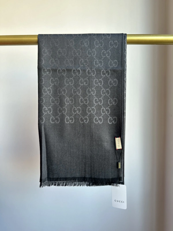 A Kalite Yün İpek Şal - Siyah