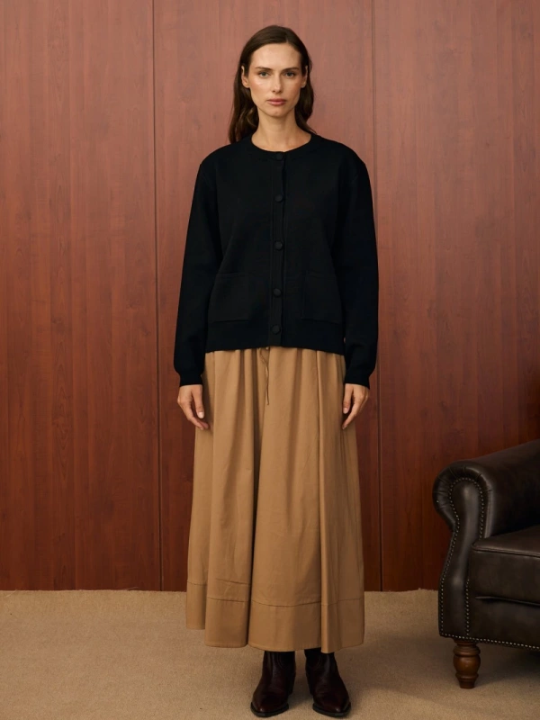 Merwish Bomber Mini Hırka-Siyah