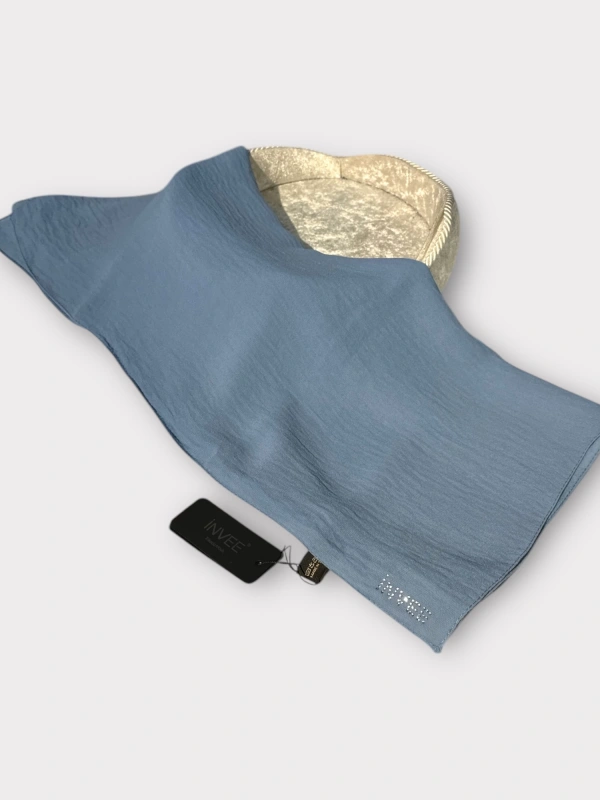 İNVEE 1246 Berrak Mavi Caz Şal